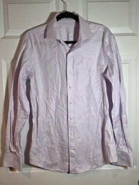 J. Hilburn Men's Light Lavender Dress Shirt - Classic Collared Button-Up Cotton